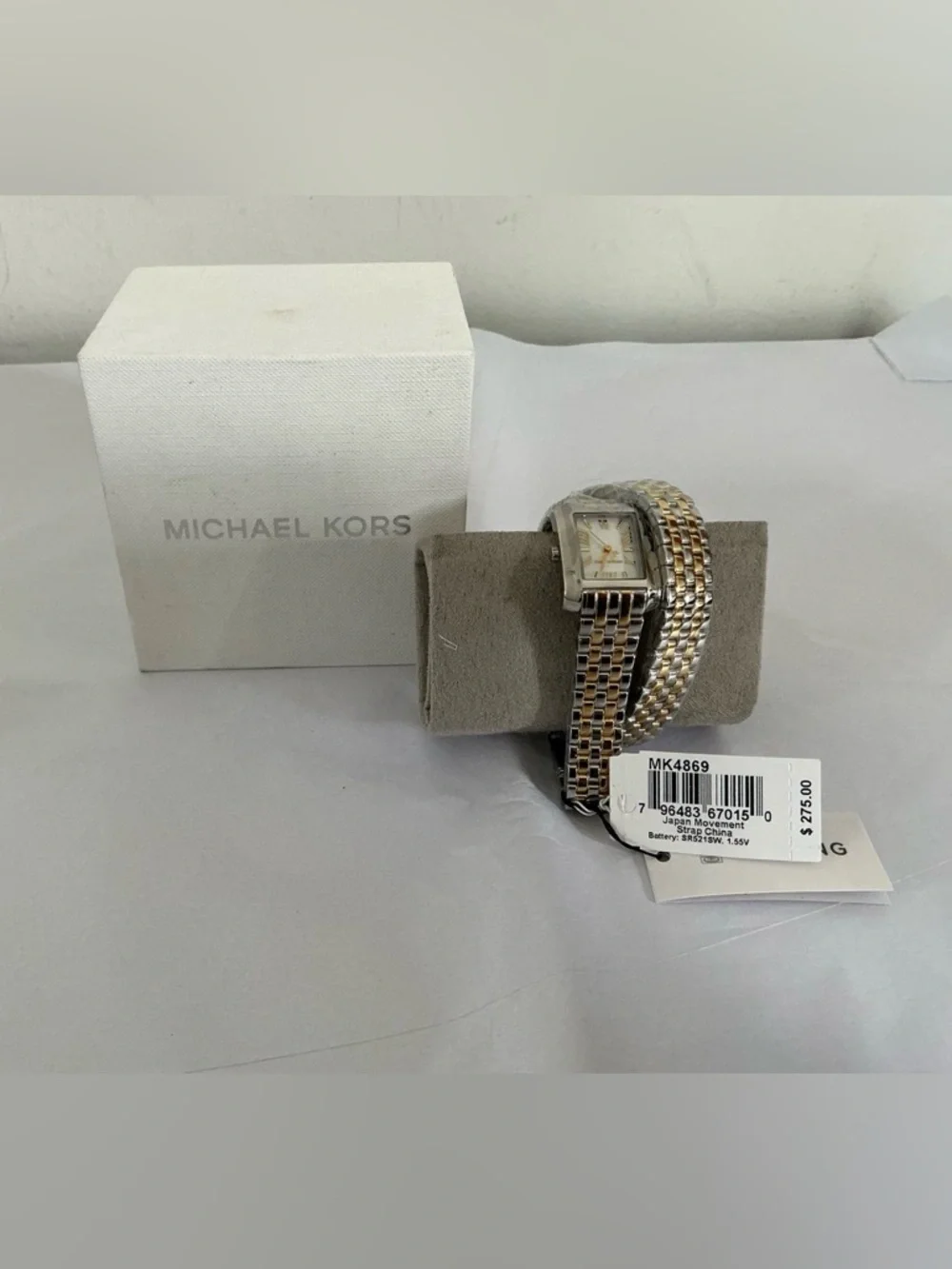 MICHAEL MICHAEL KORS PETITE EMERY TWO-TONE DOUBLE WRAP WATCH